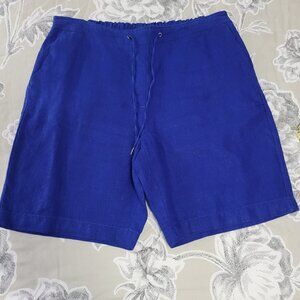 Chico's Blue Linen Walking Shorts Size 1 = Size 8/10 EUC
